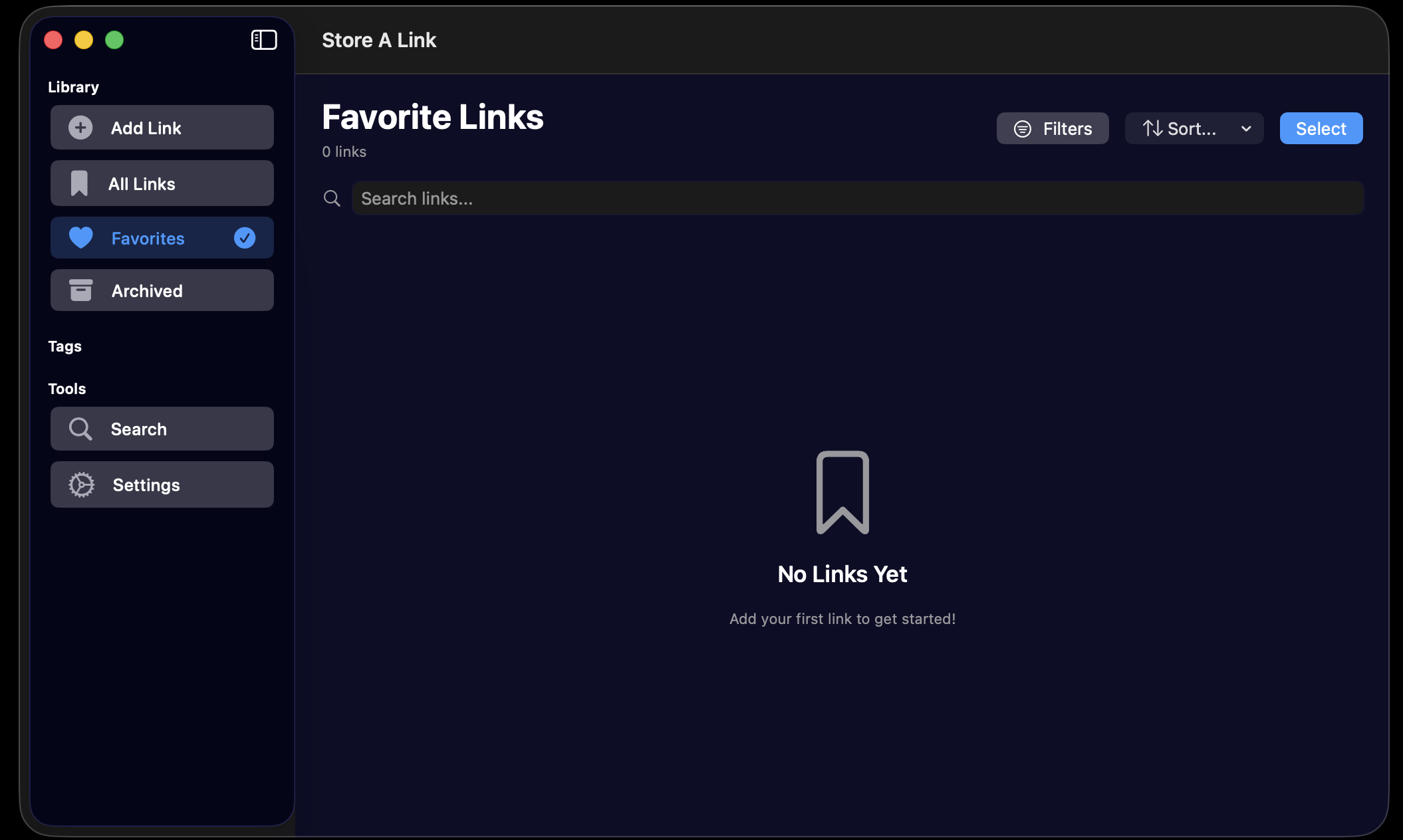 Mac add link with keyboard shortcuts